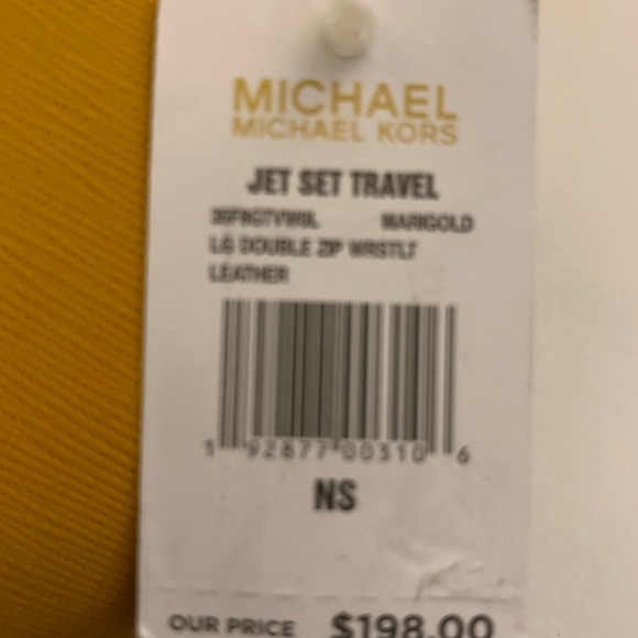 🎉SALE🎉 Michael Kors Jet Set Travel Leather Large Double Zip Wristlet Wallet - Picture 3 of 10